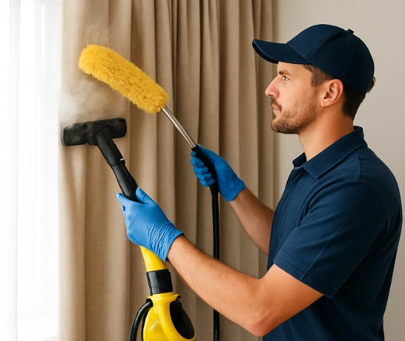 Trusted blind cleaning technician Matty Curtain Cleaning busby-nsw QLD