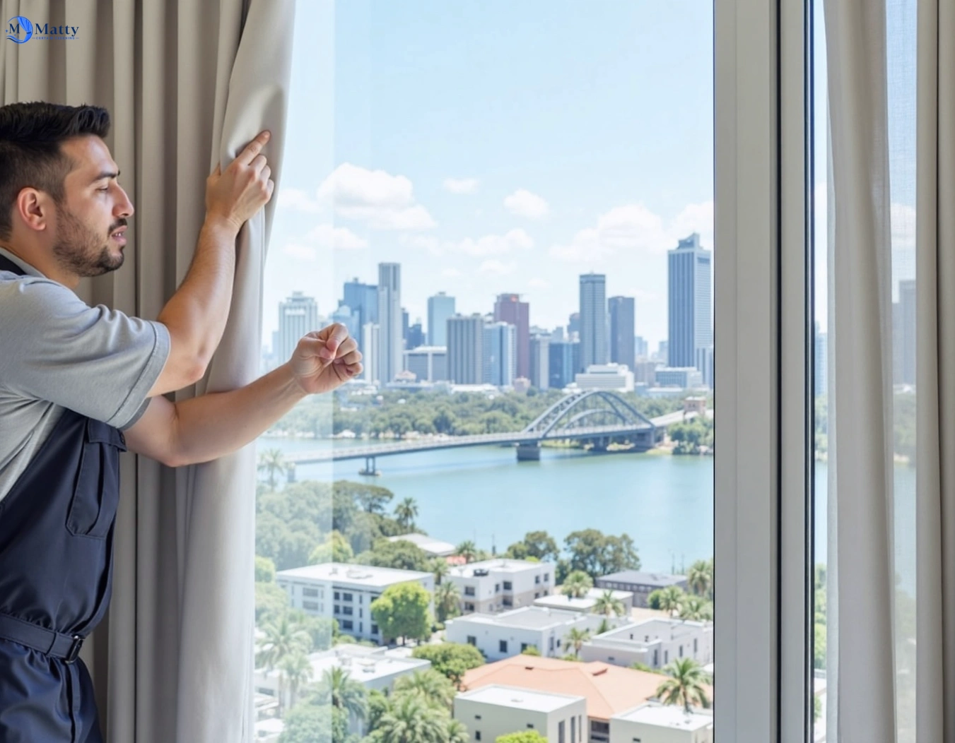 Professional curtain steam cleaning service busby-nsw QLD by Matty Curtain Cleaning