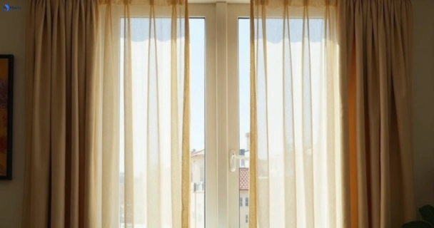 Dull dusty drapes in busby-nsw before professional cleaning